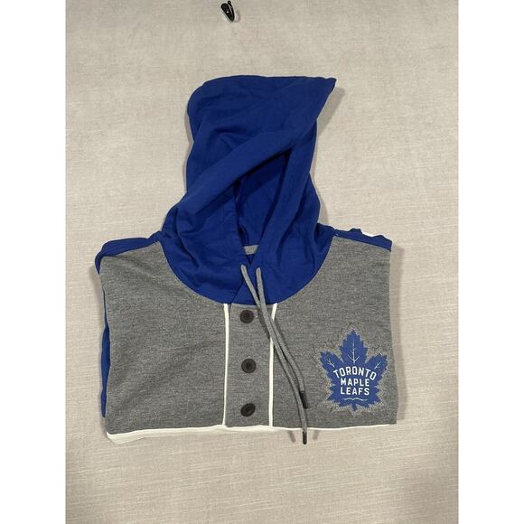 NWOT Mens Toronto Maple Leafs Fanatics Hoodie Sweatshirt Pullover 3XL Blue Laces - Picture 8 of 8